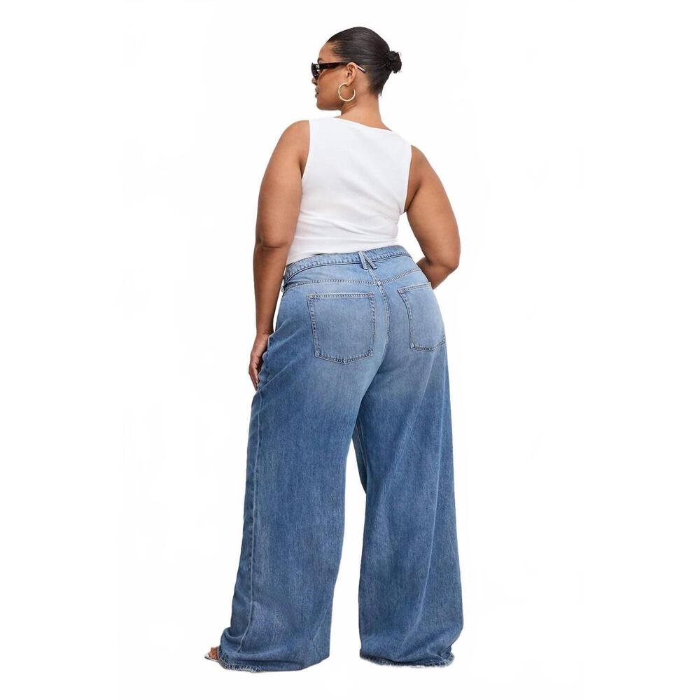 NEW GOOD AMERICAN weightless good standard ease jeans in indigo961 - Picture 5 of 6